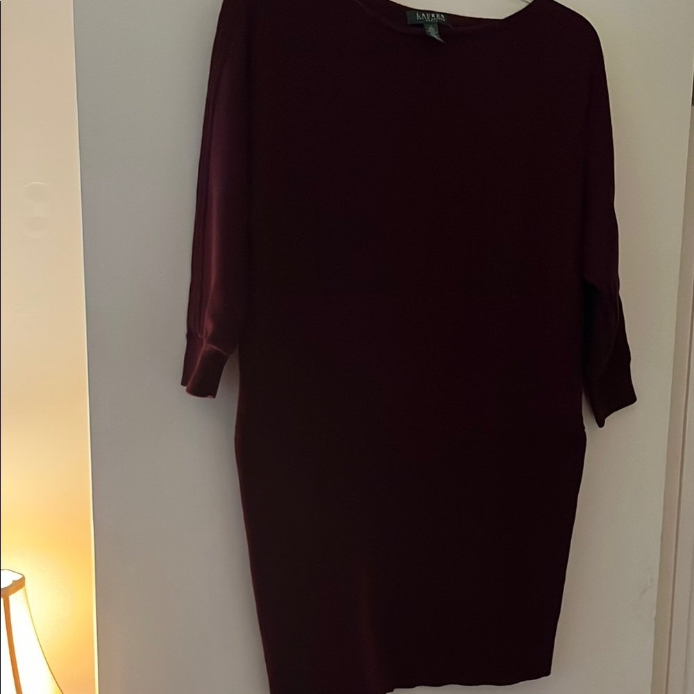 Elegant Burgundy Dress